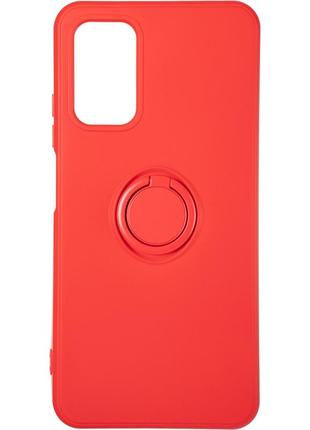 Чехол fiji holder ring для xiaomi poco m3 бампер накладка с подставкой red