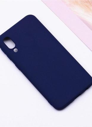 Чехол fiji soft для samsung galaxy a02 (a022) силикон бампер темно-синий
