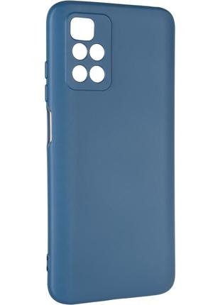 Чехол fiji full soft premium для xiaomi redmi note 11 4g силикон бампер dark blue