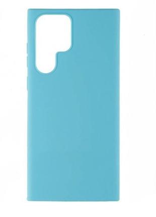 Чехол fiji soft для samsung galaxy s22 ultra (s908) силикон бампер голубой