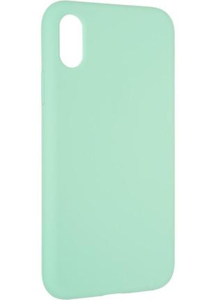 Чохол fiji silicone case для apple iphone x бампер накладка full soft spermint (без лого)