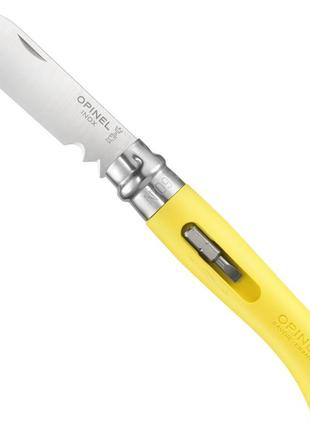 Складаний ніж спеціального призначення opinel (опінель) "diy no9 inox yellow" (001804) неіржавка сталь