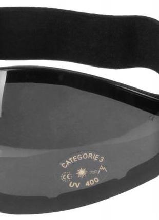 Тактический очки защитные с чехлом и резинкой mil-tec "comando uv" (15615202) black2 фото