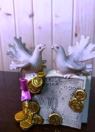 Статуетка закохані голуби, символ кохання2 фото