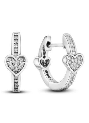 Серьги кольца серебро silver_pandora original хупы