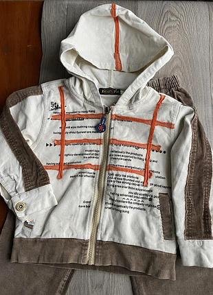 Вилветовый прогулочный костюм на рост 100 см,кофтинка