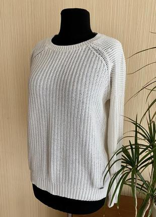 Белый свитер вязаный джемпер only размер s/m2 фото