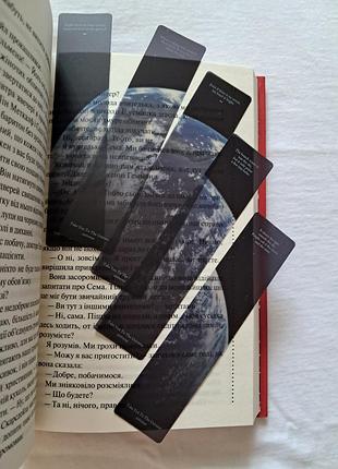 Набор полупрозрачных книжных строчки пластиковые закладки для книг 5 шт