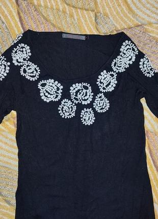 Платье черное с бусинами eleni viare2 фото