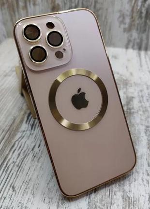 Чехол стеклянный iphone 14 pro max  магсейф2 фото