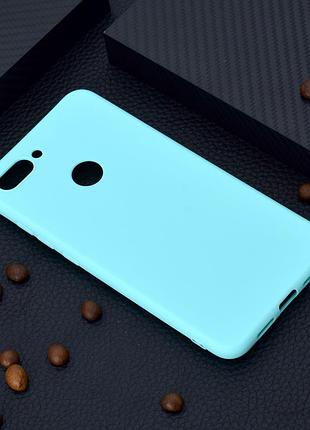 Чохол для xiaomi mi 8 lite / mi 8 youth / mi 8x 6.26" силікон soft touch бампер м'ятно-блакитний