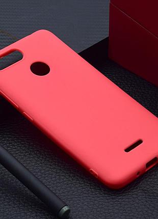 Чехол xiaomi redmi 6 силикон soft touch бампер красный