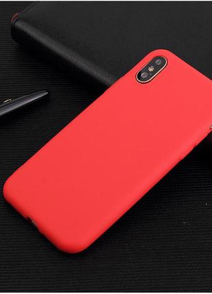 Чохол для apple Xs max чохол силікон soft touch бампер червоний