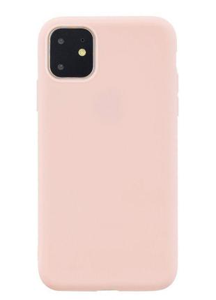 Чохол soft touch для apple iphone 11 силікон бампер світло-рожевий2 фото