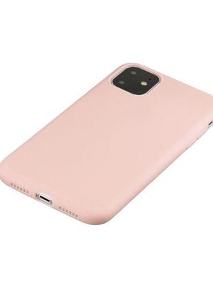Чохол soft touch для apple iphone 11 силікон бампер світло-рожевий4 фото