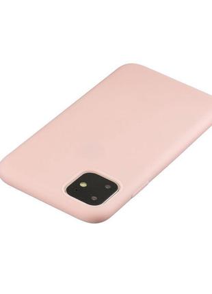 Чохол soft touch для apple iphone 11 силікон бампер світло-рожевий3 фото