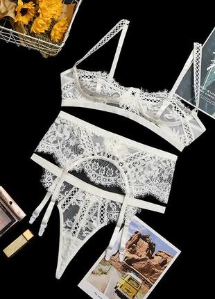 Комплект нижнего белья, бельевой комплект, набор нижнего белья, кружевное белье,...