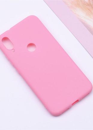 Чехол для xiaomi mi play силикон soft touch бампер светло-розовый