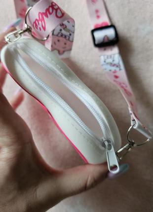 Детская резиновая белая сумочка сумка barbie барбы для девочки сердце на подарок5 фото