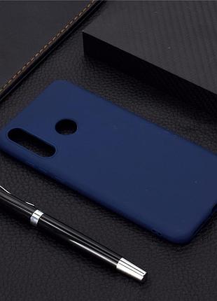 Чохол soft touch для huawei p30 lite / nova 4e силікон бампер темно-синій