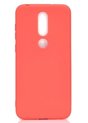 Чехол soft touch для nokia 5.1 plus / nokia x5 / ta-1109 силикон бампер красный