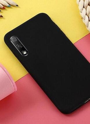 Чехол soft touch для honor 9x china силикон бампер черный
