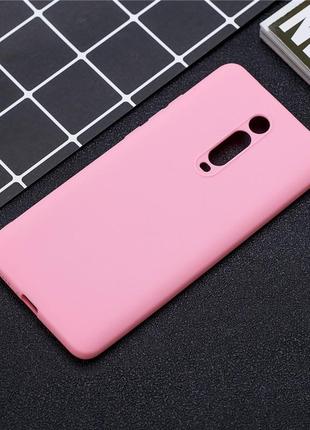 Чехол soft touch для xiaomi mi 9t pro / mi 9t pro силикон бампер светло-розовый