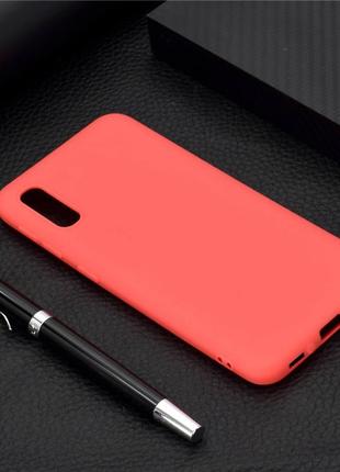 Чехол soft touch для vivo y91c силикон бампер красный