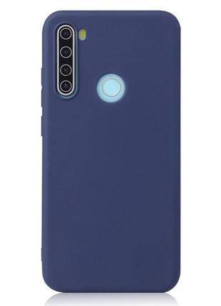 Чохол soft touch для xiaomi redmi note 8 силікон бампер темно-синій 2