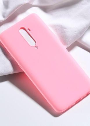 Чехол soft touch для oppo reno 2 силикон бампер светло-розовый