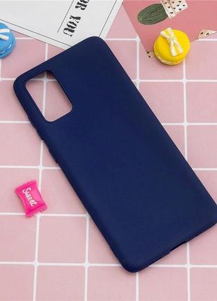 Чехол fiji soft для xiaomi redmi note 10 / note 10s силикон бампер темно-синий