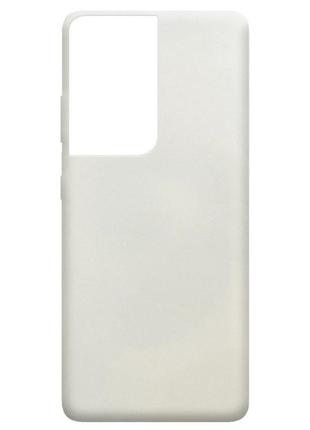 Чехол fiji soft для samsung galaxy s21 ultra (g998) силикон бампер прозрачный белый