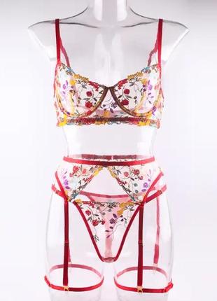 Комплект спідньої білизни, білизняний комплект, набір спідньої білизни, мереживна...