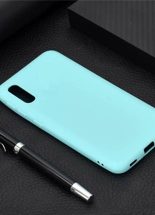 Чохол soft touch для vivo y1s силікон бампер м'ятно-блакитний