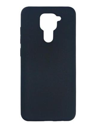 Чехол soft touch для xiaomi redmi note 9 силикон бампер черный