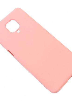 Чехол soft touch для xiaomi redmi note 9 pro силикон бампер светло-розовый