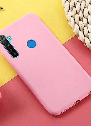 Чохол soft touch для realme 6i силікон бампер світло-рожевий