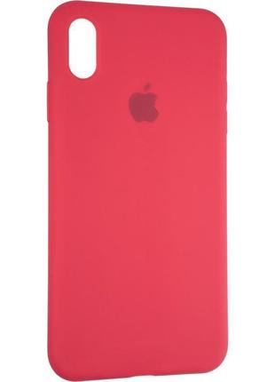 Чехол fiji silicone case для apple iphone xs max бампер накладка full soft garnet