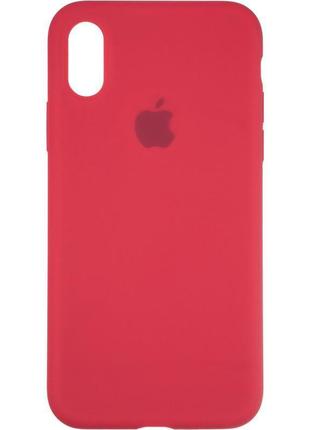 Чехол fiji silicone case для apple iphone x бампер накладка full soft garnet2 фото