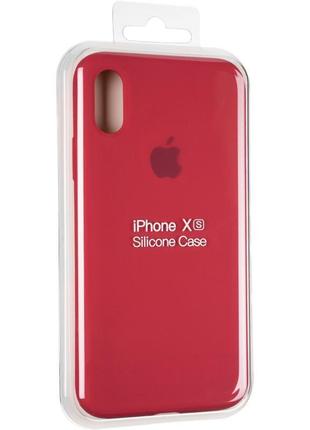 Чехол fiji silicone case для apple iphone x бампер накладка full soft garnet4 фото