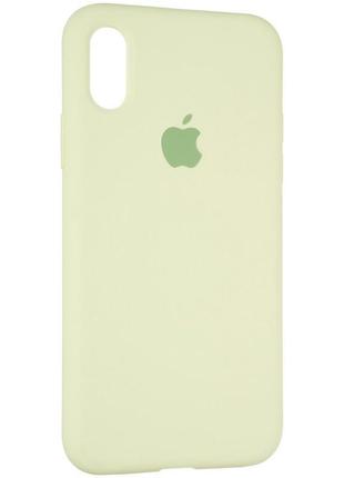 Чохол fiji silicone case для apple Xs max чохол бампер накладка full soft avocado