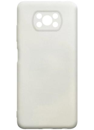 Чехол fiji soft для xiaomi poco x3 силикон бампер прозрачный белый