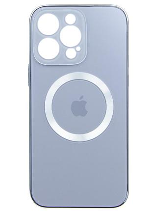 Чехол fiji magsafe для apple iphone 12 pro max противоударный бампер с защитой блока камер голубой