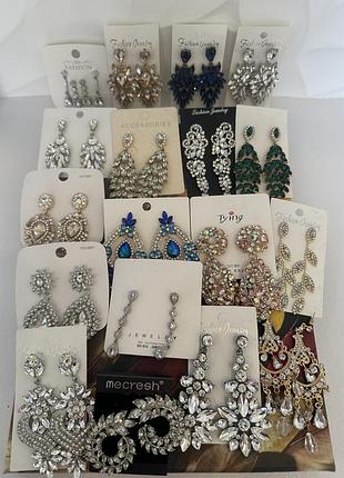 Вечірні та весільні сережки