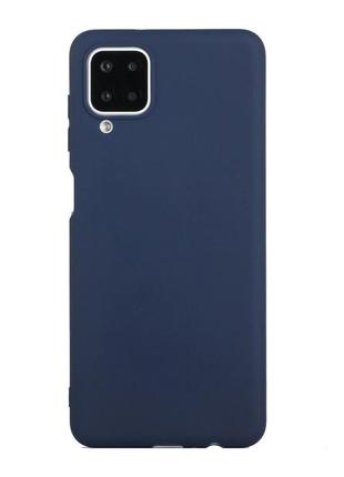 Чохол fiji soft для samsung galaxy a12 (a125) / a12 nacho (a127) силікон бампер темно-синій