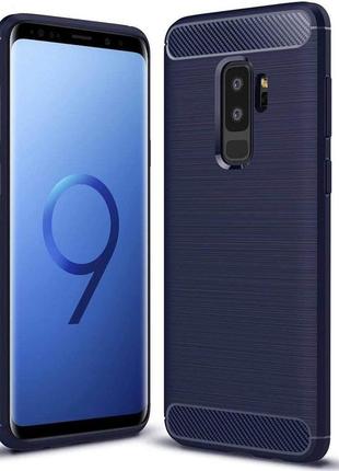 Чехол fiji polished carbon для samsung s9 plus (g965) противоударный бампер синий