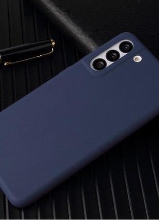 Чехол fiji soft для samsung galaxy s21 (g991) силикон бампер темно-синий