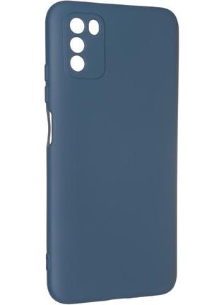 Чохол fiji full soft premium для xiaomi poco m3 протиударний бампер з мікрофіброю dark blue