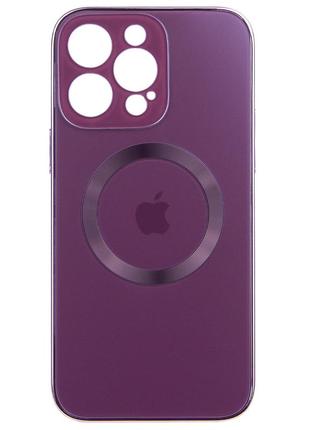 Чохол fiji magsafe для apple iphone 13 pro max противоударный бампер з захистом блоку камер фуксія1 фото
