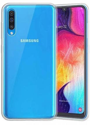 Чохол fiji ultra thin для samsung galaxy a50 2019 (a505) силікон бампер transparent2 фото